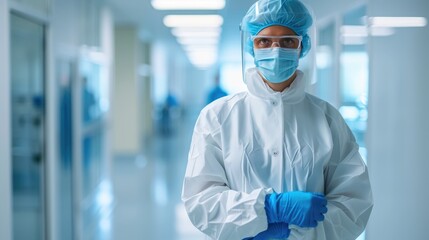Lab Safety First: American Researcher in Protective Gear