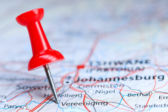 Vereeniging, South Africa pin on map