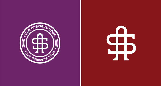 AS Interlocking monogram logo design or SA Interlocking monogram in a badge.