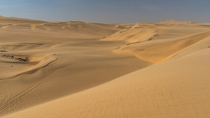 Fototapeta na wymiar Blick auf die Sanddünen der Wüste Namib