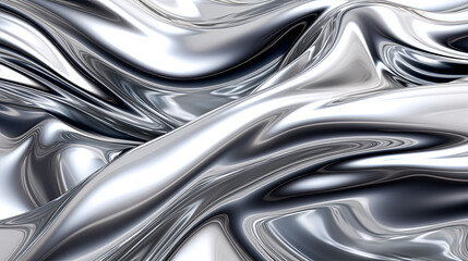 A silver fabric with a wave pattern.