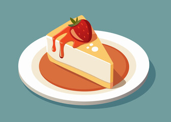 Simple perfection: cheesecake on a white plate