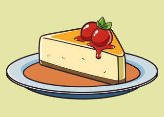 Cheesecake on a white plate: a piece of heavenly flavor right in front of you