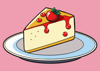 Sweet treat: Vanilla cheesecake on a plain white plate