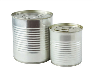 Konservendosen isoliert auf wei&szlig;en Hintergrund, Freisteller