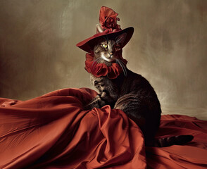 vogue photoshoot of glamorous cat 