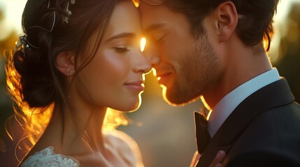 Romantic ambiance sets the stage as a couple celebrates their union in matrimonial bliss