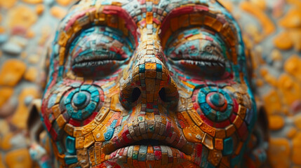 Obraz premium Psychedelic portrait of an unknown deity