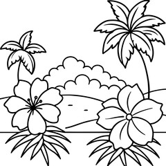 Fototapeta na wymiar Flower Background Vector illustration