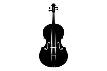  cello silhouette vector art illustration