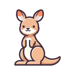cute icon character kangaroo