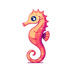 Fototapeta premium cute icon character seahorse