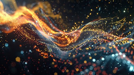 A colorful, swirling pattern of light and dark colors - obrazy, fototapety, plakaty