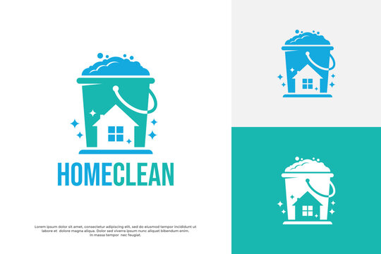 Home clean vector logo template. This design use tool for cleaning. Suitable for cleaning service business .