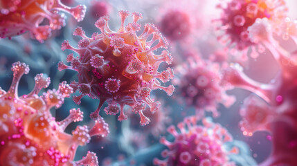 Adeno-associated virus (AAV), 3d illustration.