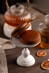 Protein carrot cookies with mint filling