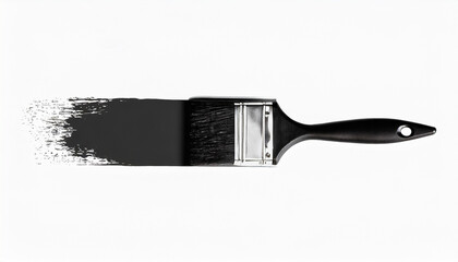black brush on white isoliert