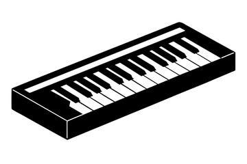 keyboard silhouette vector art illustration