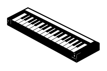 keyboard silhouette vector art illustration