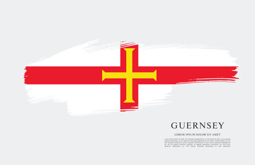 Obraz premium Flag of Guernsey, vector graphic design