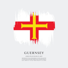 Flag of Guernsey, vector graphic design