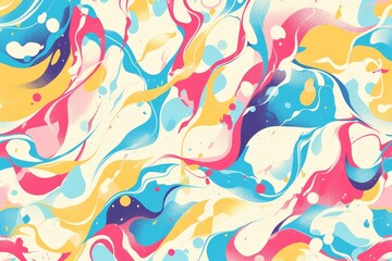 Fototapeta na wymiar A pattern of colorful marble textures with swirls and curves, creating an abstract background for design or print.