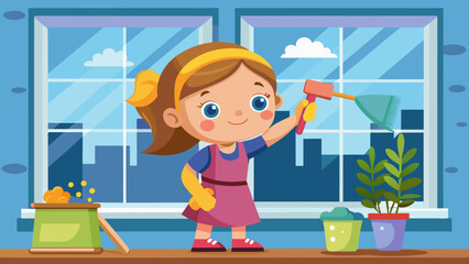 a-little-girl-cleaning-the-window 