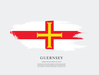 Obraz premium Flag of Guernsey, vector graphic design