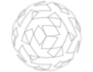 Wireframe Shape Geometric Telstar Ball 3D print model
