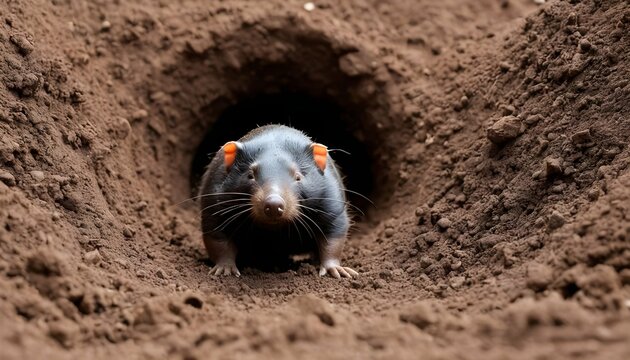 A-Mole-Sculpting-Intricate-Tunnels-In-The-Dirt-