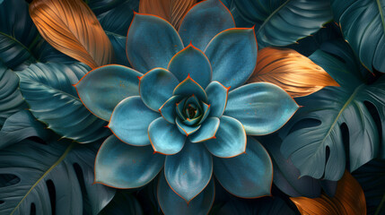 Agave attenuata leaf, cactus plant, soft details texture. Lush succulent leaves details. Dark...