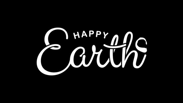Happy Earth Text Animation. Great for Happy Earth Day Celebrations, for banner, social media feed wallpaper stories.