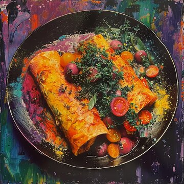 Chile Relleno, Anthrakotype, Khao Soi, Gum bichromate, Fauvism , vibrant color