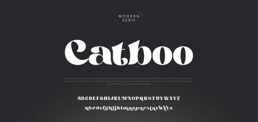 Catboo Modern abstract digital alphabet font. Minimal technology typography, Creative urban sport fashion futuristic font and with numbers. vector illustration