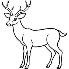 deer silhouette vector - Vector - Vector art