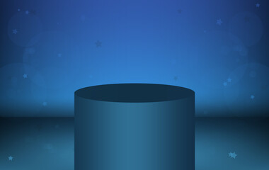 Gradient background pedestal podium