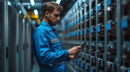 seamless server room management, skilled technician ensures reliable infrastructure, network support