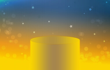 Gradient background pedestal podium