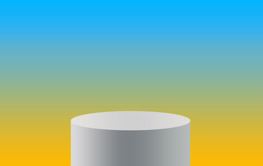 Gradient background pedestal podium