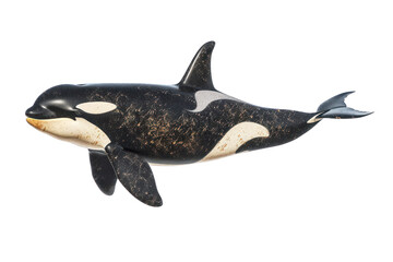 Fototapeta premium Orca on isolated transparent background