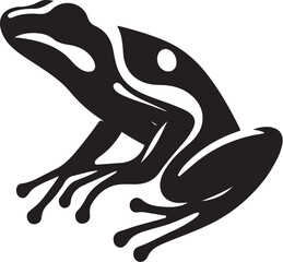 VECTORIZED POISON FROG ILLUSTRATION FOR DIGITAL CONTENT GENERATION, VECTORIZED POISON FROG SILHOUETTE FOR STICKERS, PRINTS, WEB PAGES, ICONS, ILLUSTRATIONS AND IMAGE EDITING