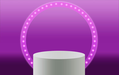 Gradient background pedestal podium