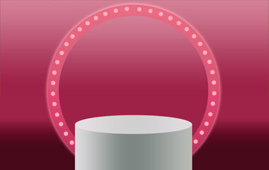 Gradient background pedestal podium
