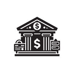 Bank logo icon vector illustration