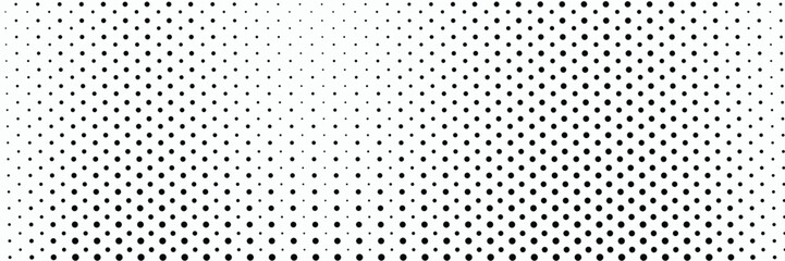 Background with monochrome dot texture. Polka dot pattern template. Background with black dots - stock vector dots - obrazy, fototapety, plakaty
