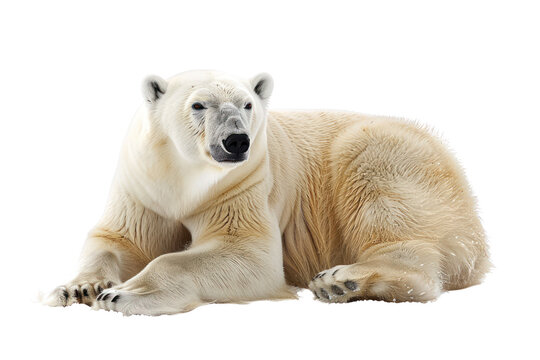 polar bear on isolated transparent background