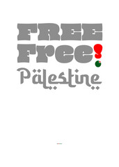 Free free Palestine. Text typography design. Good for print and t-shirt