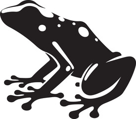 VECTORIZED POISON FROG ILLUSTRATION FOR DIGITAL CONTENT GENERATION, VECTORIZED POISON FROG SILHOUETTE FOR STICKERS, PRINTS, WEB PAGES, ICONS, ILLUSTRATIONS AND IMAGE EDITING