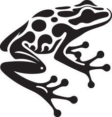 VECTORIZED POISON FROG ILLUSTRATION FOR DIGITAL CONTENT GENERATION, VECTORIZED POISON FROG SILHOUETTE FOR STICKERS, PRINTS, WEB PAGES, ICONS, ILLUSTRATIONS AND IMAGE EDITING