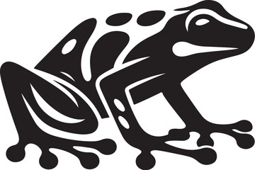 VECTORIZED POISON FROG ILLUSTRATION FOR DIGITAL CONTENT GENERATION, VECTORIZED POISON FROG SILHOUETTE FOR STICKERS, PRINTS, WEB PAGES, ICONS, ILLUSTRATIONS AND IMAGE EDITING